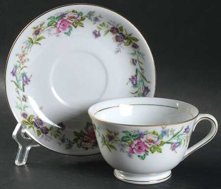 Flora Footed Cup & Saucer Set
