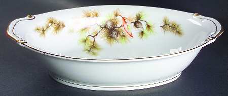 Forest 10" Oval Vegetable Bowl