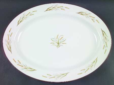 Gold Wheat 16" Oval Serving Platter