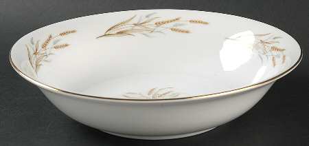 Gold Wheat 9" Round Vegetable Bowl