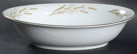 Gold Wheat 10" Oval Vegetable Bowl