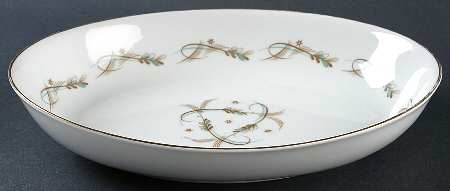 Modern Scroll 10" Oval Vegetable Bowl