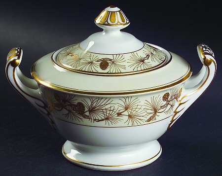 Pine Gold Sugar Bowl & Lid