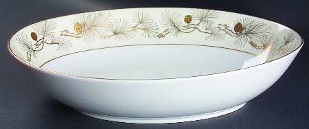 Pine Gold 10" Oval Vegetable Bowl