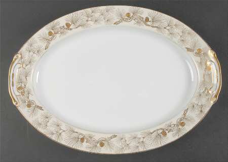 Pine Gold 16" Oval Serving Platter by Kyoto