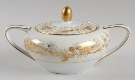 Pine Gold Sugar Bowl & Lid