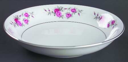 Rose Garland Coupe Soup Bowl