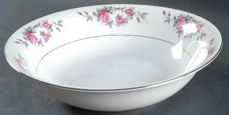 Rose Garland 10" Round Vegetable Bowl
