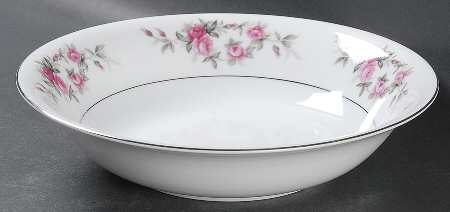 Rose Garland 9" Round Vegetable Bowl