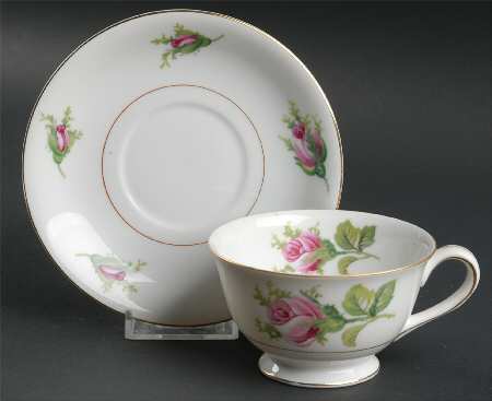 Roseverte Footed Cup & Saucer Set