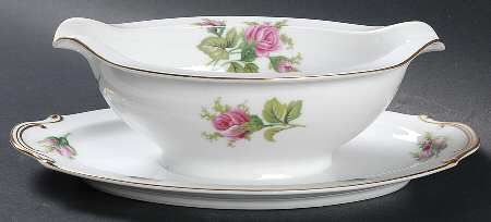 Roseverte Gravy Boat with Attached Underplate