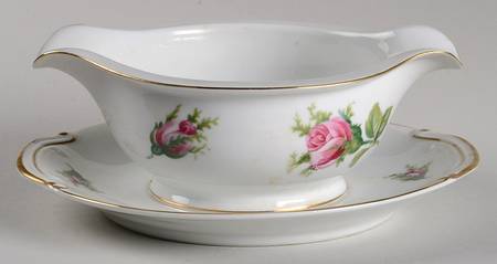 Roseverte Gravy Boat with Attached Underplate