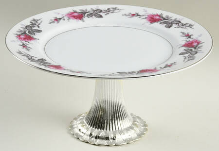 Silverose Cake Stand with 4"-5" Metal Pedestal  Hc