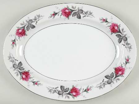Silverose 14" Oval Serving Platter