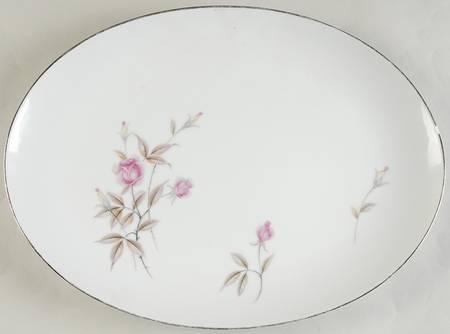 Summer Rose 14" Oval Serving Platter