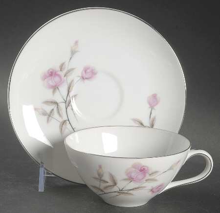 Summer Rose Flat Cup & Saucer Set