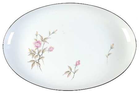 Summer Rose 16" Oval Serving Platter