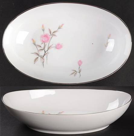 Summer Rose 10" Oval Vegetable Bowl