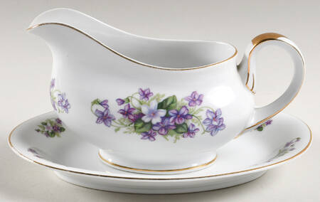 Violet Gravy Boat & Underplate/Relish