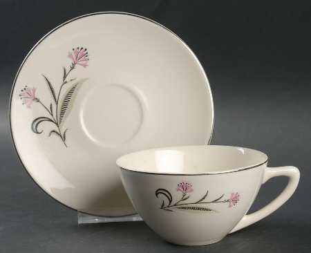 Tiffany Flat Cup & Saucer Set