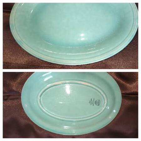 Deanna Turquoise 11" Oval Serving Platter