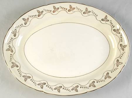 Gold Leaf 15" Oval Serving Platter