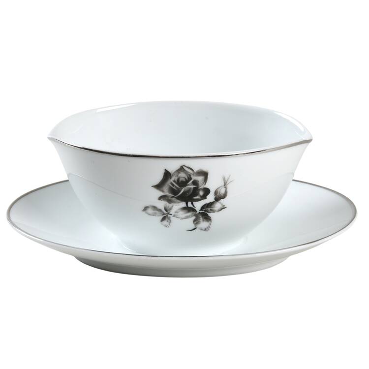 A5252 Gravy Boat with Attached Underplate
