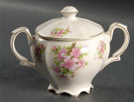 Apple Blossom Sugar Bowl & Lid