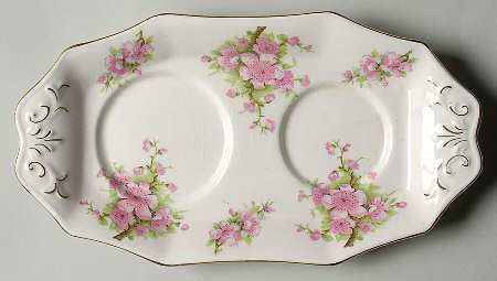 Apple Blossom Tray for Creamer & Open Sugar