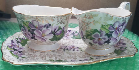 5018 Mini Creamer & Open Sugar with Tray