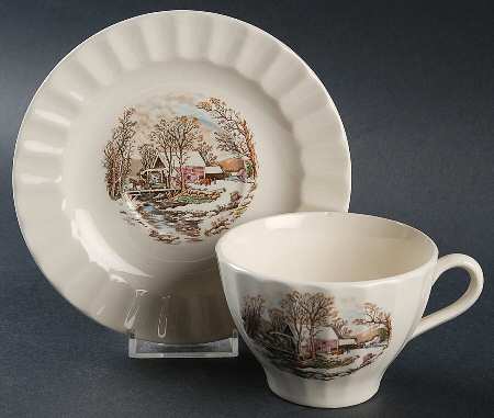 KNO437 Flat Cup & Saucer Set