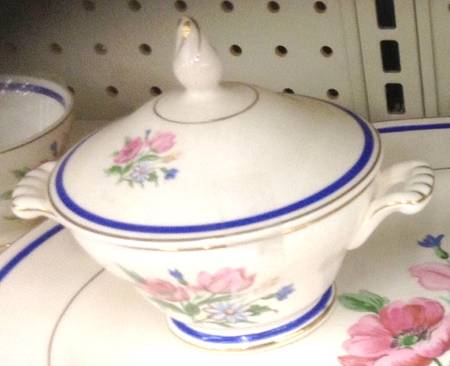 Sevres Blue Sugar Bowl & Lid