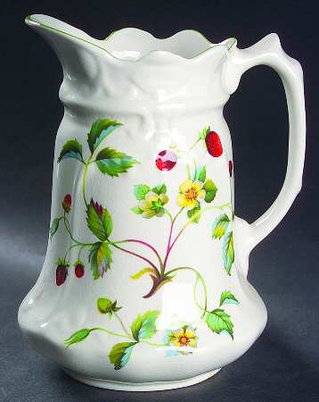 Strawberry (Green Trim, No Butterflies) 32 Oz Pitcher