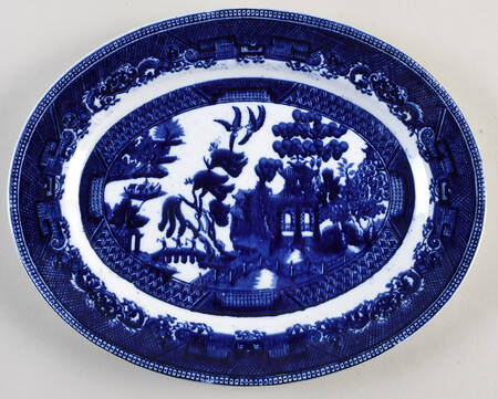 Ye Olde Willow 11" Oval Serving Platter