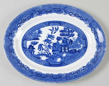 Ye Olde Willow 12" Oval Serving Platter