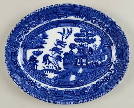 Ye Olde Willow 10" Oval Serving Platter
