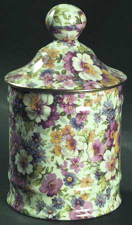 Dubarry (Granville, New, Globe Backstamp) Cotton Ball Jar and Lid