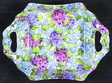 Hydrangea (New, Granville, Cream Background) Handled Tray