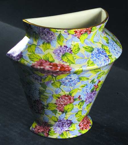 Hydrangea (New, Granville, Cream Background) Wall/Hanging Vase