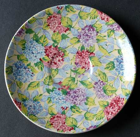Hydrangea (New, Granville, Cream Background) Saucer for Flat Cup