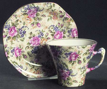 Ruth Kent (New, Majestic Shape) Flat Cup & Saucer Set