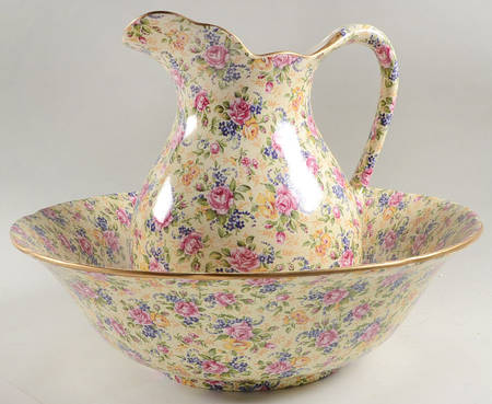 Ruth Kent (New, Granville Shape) 128 Oz Pitcher and Bowl Set