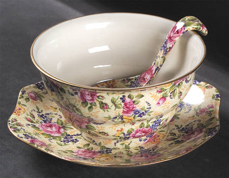 Ruth Kent (New, Granville Shape) Mayonnaise & Ladle w/Underplate