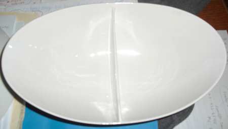 Bluefield Oval Divided Vegetable Bowl