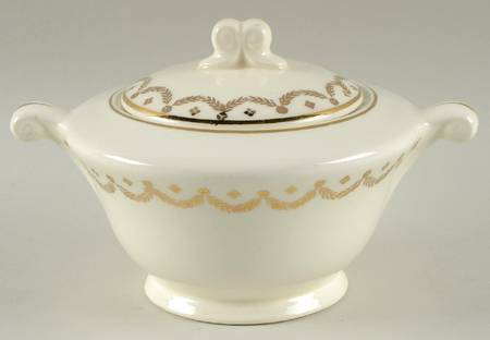 James Gold Festoon Sugar Bowl & Lid