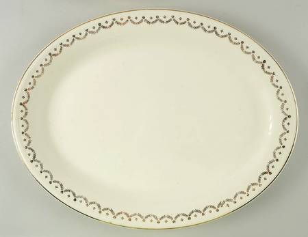 James Gold Festoon 15" Oval Serving Platter