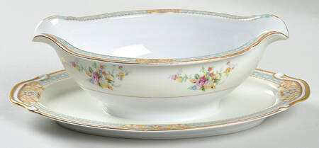 KON87 Gravy Boat with Attached Underplate