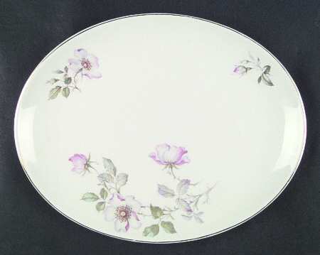 Wild Rose (Coupe) 12" Oval Serving Platter