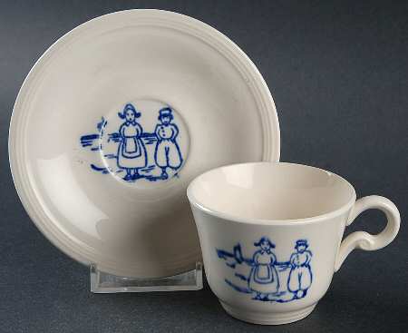 KNO592 Flat Demitasse Cup & Saucer Set