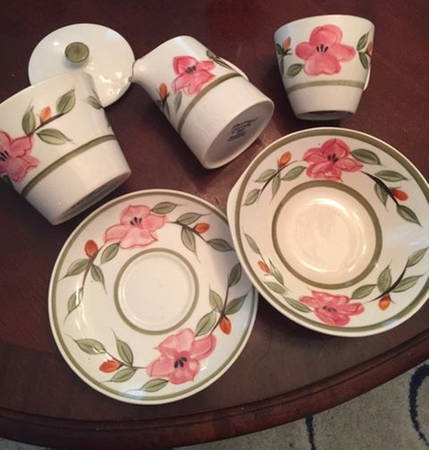 Provincial Camellia Flat Cup & Saucer Set
